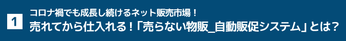 1. コロナ禍でも成長し続けるネット販売市場！売れてから仕入れる！「売らない物販_自動販促システム」とは？
