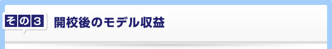 開校後のモデル収益